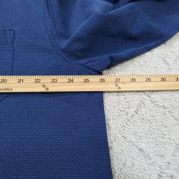 Carbon 2 Cobalt Shirt Men's XL Blue Dots Button Up Long Sleeve Cotton Collar  - Picture 7 of 7